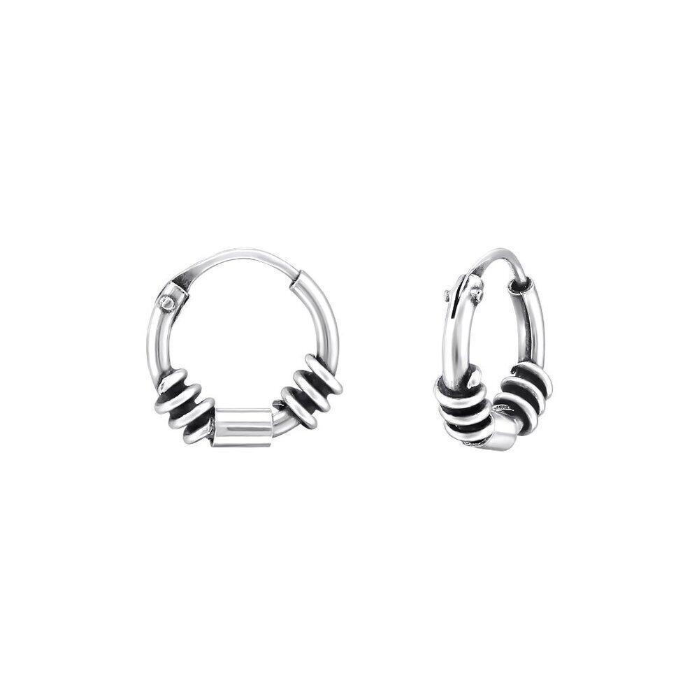 Sterling Silver Bali Hoop Earrings 10mm | 925 Silver